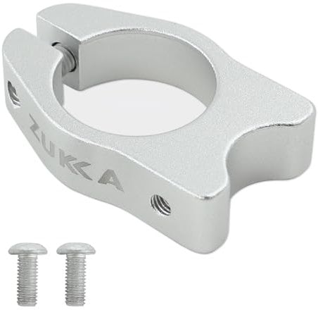 WEEROCK Bike Seat Clamp 31.8mm with Installation Holes for Bicycle Rear Rack Bike Cargo Rack Aluminium Alloy Seat Post Clamps. Sliver
