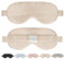 SILKTALE Schlafmaske Seide für Herren Frauen,19 Momme 100% Maulbeerseide Augenmaske für Seitenschläfer, Lichtblockierende Seiden Schlafbrille mit Gummiband für Reisen,Beige