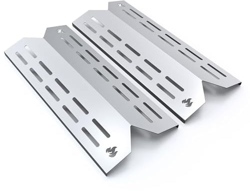 teileplus24 BR08-2-SG Gasgrill Edelstahl Brennerabdeckung kompatibel mit Landmann Triton 2.0/2.1 | Flavorizer Bars | Passgenau | Rostfrei | Brennerschutz