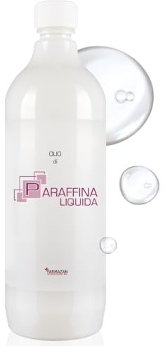 Paraffina Liquida 1000 ml Made in Italy - Olio Minerale Inodore Raffinato - Olio per Cosmetica ad Uso Topico per Pelle e per Preparati per la Cura di Pelle e Capelli