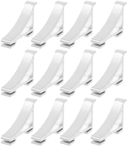 Angoily 12pcs Freezer Shelf Clips Metal Hooks for Refrigerator Cooler Organization Versatile Support Clamp for Easy Installation and Use