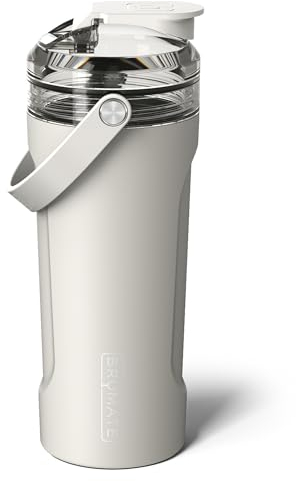 BrüMate MultiShaker Mixer-Shaker-Flasche, 100% auslaufsichere, isolierte Edelstahl-Shaker-Flasche, Protein-Shaker-Flasche und Pre-Workout-Flasche für das Fitnessstudio, 750 ml (Dune)