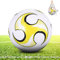 KWJEIULSOQ Fussball, Fussball Kinder Unisex, Offizieller Größe 4 Fußball, Indoor Outdoor Training Football, Fußball Größe 4 für Jugendliche und Erwachsene(Weiß und Gelb)