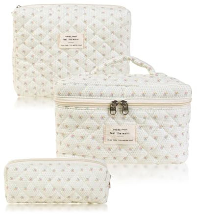 3 Pièces Trousse de Toilettage Grande Maquillage Femme Aesthetic Style Petite Abeille - Pour Voyage avec Stitch