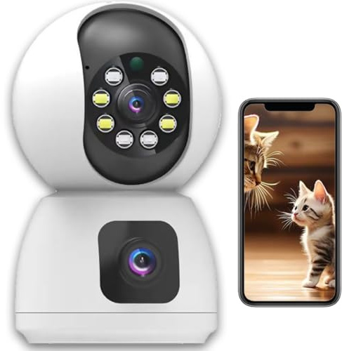 EatPitaya Smart Indoor Pan for Home Security Camera 1080p HD 360° Camera for Dog Baby Monitor Elder 2-Way Audio Night Vision Cloud & SD Card Storage Pet Camera with Phone App (K12)
