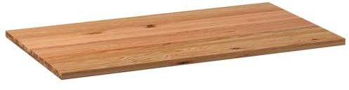 vidaXL Tischplatte Hellbraun 180x90x4 cm Massivholz Eiche Rechteckig, Esstischplatte, Schreibtischplatte, Bartischplatte, Esszimmertischplatte