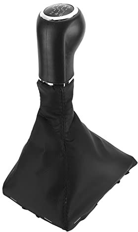 plplaaoo Auto-Schaltknäufe, Schaltknauf-Gamasche, manuelle Schaltknöpfe, 6-Gang-Auto-Schaltknauf, Kofferraummanschette, Schutzumschlag, ABS-Kunststoff und Leder, passend für Opels Astra H