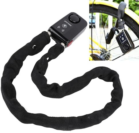 Fahrradschloss mit Alarm, Schlüssellose APP-Steuerung, Bluetooth-Fahrradschloss, Vibrationswarnung, Diebstahlschutz, Fahrradkabelschloss für Elektrofahrräder und Motorräder (BLACK)