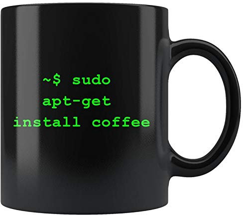 HSIRYAOHD Linux Tasse, Linux Geschenk, Linux Apt Get Install Kaffee, Ubuntu-Tasse, Linux-Kaffeetasse, Debian-Becher, Coder-Tasse, Unix-Becher, Sudo Apt Get Mug, Linux, 325 ml