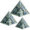 Guador Bronze Pyramide Modell, 3 Stück/Set Figur Modell ägyptische Pyramide Statue aus Bronze Vintage Skulptur Büro Ornament Souvenir Geschenk (Grau)