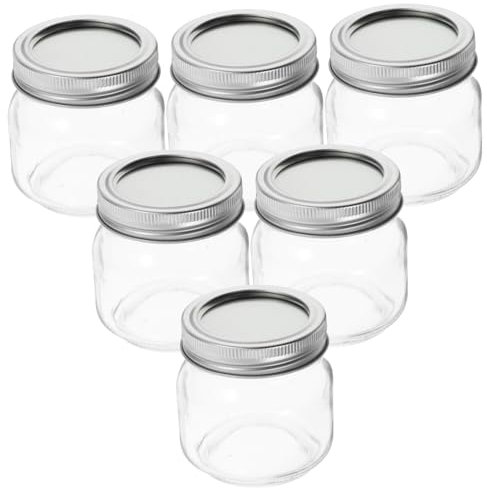 FUNOMOCYA 6stücke Glasbehälter Mit Luftdichtem Deckel Klare Einmachgläser Kleine Vorratsgläser Für Salat Marmelade Und Lebensmittel