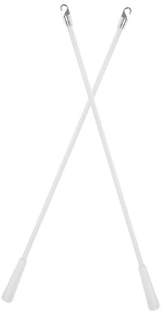 NUOBESTY 2pièces Lot de Tringles à Rideaux Inclinables pour Stores Verticaux avec Crochets pour Rideaux