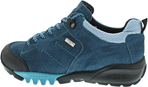 Waldläufer H-Amiata sportlicher Schnürer Blau