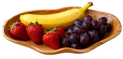 Xmccvt Cuenco De Madera - Fuente Natural De Fruta | 39.9 x 17.8 x 5.8 centímetros Cuenco Decorativo para Ensalada,para Comida, Dulces, Aperitivos, Mesa, Cocina, Sala de Estar, Encimera