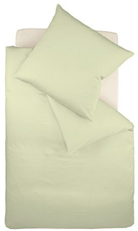 Fleuresse Colours Bettwäsche, Uni-Mako-Satin, lindgrün, 155 x 220 cm