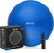 Gymtek Gymnastikball mit Luftpumpe Pumpe – Sitzball – Trainingsball - Balance Stuh - Yoga – Fitness – Ballpumpe - Core-Training – Yogaball – Pilatesball – Übungsball - Blau