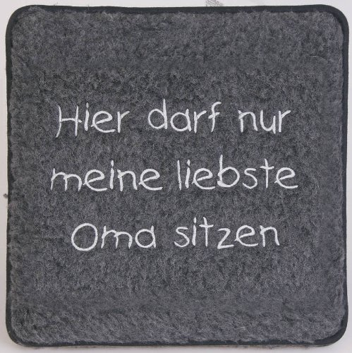 Fan-O-Menal Schurwoll-Sitzkissen - liebste Oma sitzen - 30008