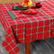 Homescapes Karierte Tischdecke Edward Tartan 137x228 cm, Baumwoll-Tischdecke Schottenkaro rot-grün, Tischtuch rechteckig, waschbar & pflegeleicht