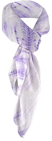 TigerTie Damen Halstuch in violett flieder gemustert - Tuchgröße 100 x 100 cm