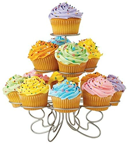WedDecor 3 Tier Spiral Cupcake Stand Metal Dessert Table Decorations Cupcake Holder Tower stand Wedding Baby Shower Afternoon Tea Birthday Reception Parties Events, Get-together,13 Holder