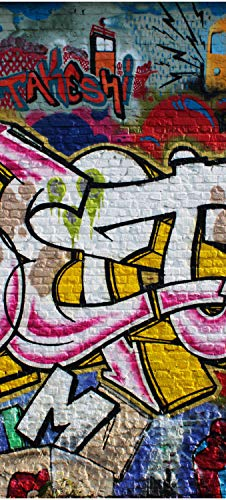 wandmotiv24 Türtapete Graffiti Poet 100 x 200cm (B x H) - Dekorfolie selbstklebend Sticker für Türen, Türfolie, Aufkleber, M0007