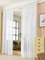 WOLTU 1 Stück Gardine, Vorhang transparent mit Ösen, Fensterschal Leinen Optik, Schlaufenschal Leinenvorhang im Landhausstil, für Wohnzimmer Kinderzimmer Schlafzimmer, 140 x 245 cm, Weiß