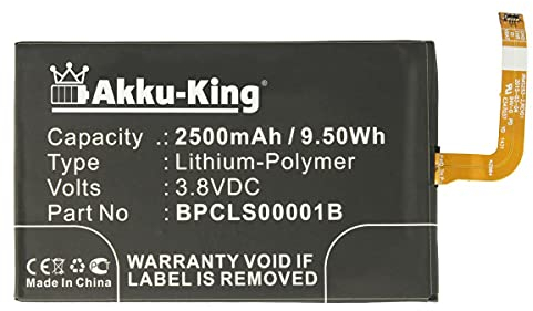 Akku-King Akku kompatibel mit BlackBerry BPCLS00001B - Li-Polymer 2500mAh - für Classic 4G, Kopi, Q20, SQC100-1, SQC100-3, SQC100-4, SQC100-5