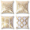 JOTOM Weich Kissenbezug Winter Warm Kissenbezug Einfache Druck Sofa Hause Dekorative Kunst Mode Deko Kissen Bezug 45x 45 cm 4er Set