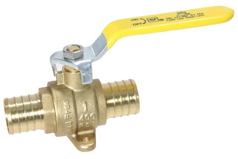 XFITTING Kugelhahn Wasseranschluss Absperrventil mit Tropfenohr, 2,5 cm, bleifreies Messing, Crimpen, 1 Stück