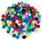 Relaxdays 400x Pompons bunt im Set, kleine Bommeln zum Basteln, Mini Pom Pom Kugeln, Deko für Geburtstag & Hochzeit, D: 2 cm, bunt