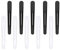 10pcs visage crème cuillère cosmétique masque de spatule pour le mélange et l'échantillonnage (noir et blanc)