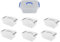 Fosly 6-pack 6 liter Plastic Boxes, Clear Storage Boxes with Lids