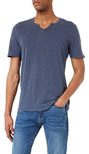 JACK & JONES Jjesplit Neck camiseta SS Camiseta, Navy Blazer, M para Hombre