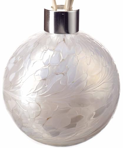 Amelia Art Glass Reed Diffuser Sphere - White., NORMAL, JNS_471513