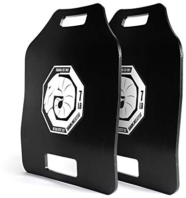 TRAINLIKEFIGHT Ultimate Triple Curve Weighted Plates - Juego de Placas lastradas de Peso, sin Chaleco - 3,17kg (6,34kg total pareja)