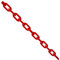 ExcInter Plastic Chain Red 10mm*6mm Coated Decorative Links for Decorative Garden Fence Warning Safety Parking Space Assorted Colours