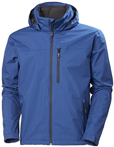 Helly Hansen Herren Hooded Jacket Crew Mittelschicht mit Fleece gef ttert wasserdicht winddicht, Blau, S EU