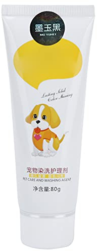 80g Haustierhaarfärbemittel Creme Hund Katze Tiere Semi Permanant Ungiftig Haustierpflege Haarfärbemittel Pigment(Schwarze Jade)