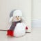Marwood Cute Door Stopper Decorative Door Stops for Home and Office, Stuffed Fabric Christmas Door Stopper Weighted Interior Doorstop Floor Decorative - Snowman with Earmuffs Cap