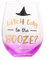 Pearhead Witch Way to the Booze Weinglas, Herbstferienhaus-Zubehör, Halloween-Weinglas, ohne Stiel, 425 ml