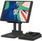 BASE12 Tablet Stand, Portable Monitor Stand, Adjustable & Foldable, Tablet Holder for Desk Compatible with iPad/Tablets/Portable Monitor 7-15.6, Stand for Surface Pro