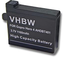 vhbw batteria compatibile con GoPro HD Hero 4 Silver Edition Surf videocamera camcorder (1160mAh, 3,7V, Li-Ion)