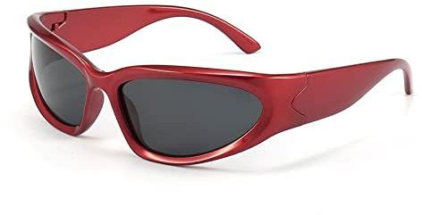 Long Keeper Polarisierte Sport Sonnenbrille Herren Damen Y2K Sonnenbrille Polarisiert Fahrradbrille Sportbrille Wrap Around Brille