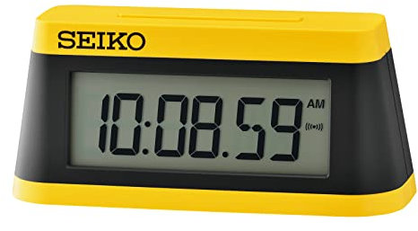 SEIKO Modern Marathon Alarm Clock, Black