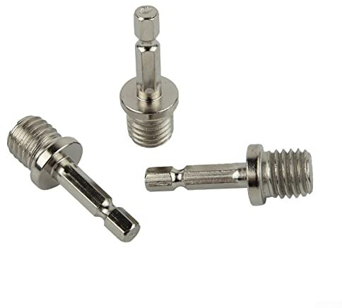 3pcs 1/4 Connecting rod Hexagon Connecting Rod Adapter Drill Chuck for M14 Polishing Disc Connection