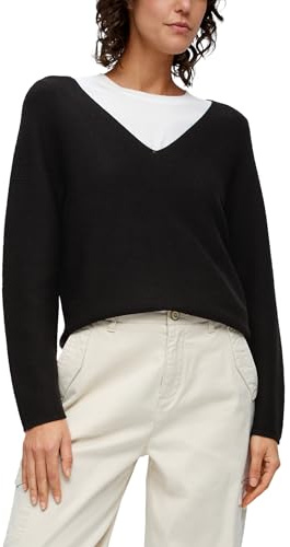 s.Oliver Damen 2145636 Pullover, 9999 schwarz, 34