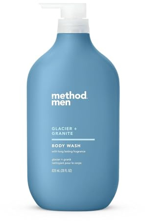Method Men Body Wash, Glacier and Granite, Paraben and Phthalate Free, Quick-Lathering Cleansers, Cruelty Free, 28 oz