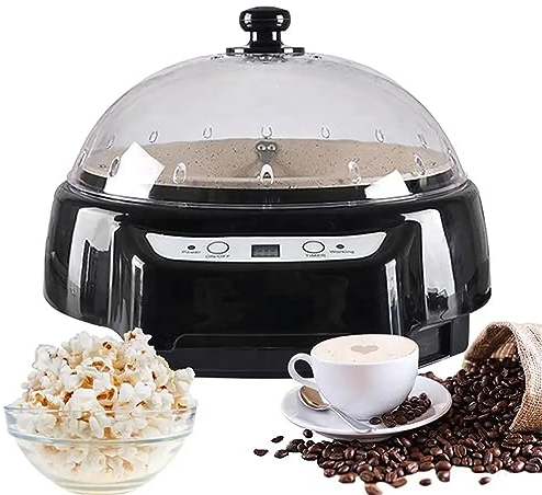 Coffee Roaster Machine, 500g Electric Coffee Bean Roaster, 1200W Roasters with Timing Function, Non-stick Pan and Heats Evenly, Suitable for Baking Coffee, Beans, Peanuts, Grain, Spices