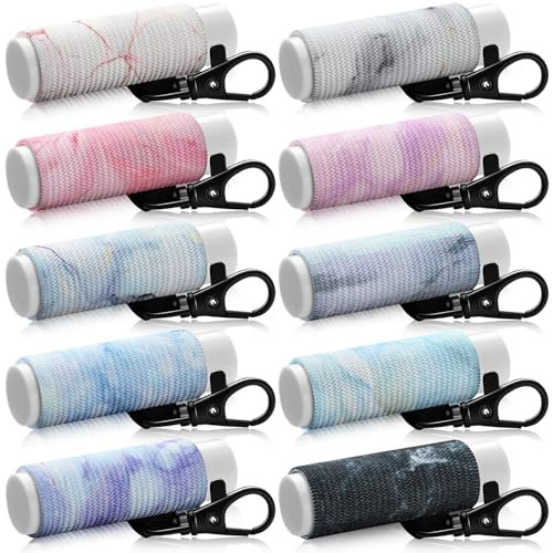10 Stück Lippenbalsam-Halter, Schlüsselanhänger, kompakter Clip auf Lippenstift-Halter, Lipgloss-Halter, Schlüsselanhänger, elastischer Lippenstift-Ärmelclip, Wie abgebildet., as pictures shown