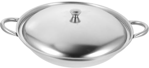ABOOFAN Edelstahl Induktion Pfanne Mit Deckel Home Wok Zum Kochen Topf Nudeltopf Töpfe Zum Kochen
